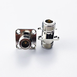 Copper N-KKF N-type Female <b>Double</b> Pass N Female to N Female Four-hole Flange Fixed N-type Straight L16-KFK - Product Image 2