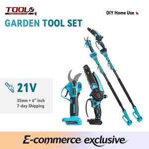 Scie à élaguer télescopique industrielle 21V 6 pouces à batterie lithium-ion, kit de taille de branches de 35 mm pour vergers en plastique – Meilleures ventes - Product Image 1