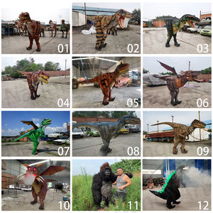 Guangzhou Nanchi fabbrica nuovi arrivati grandi modelli di Animatronics a grandezza naturale scultura di drago <span class=keywords><strong>rosso</strong></span> con suono realistico e movimento - Product Image 6