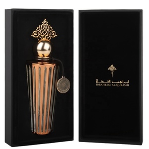 Dubai Arabic Iconic Collection Eau De <span class=keywords><strong>Parfum</strong></span>, Fragancia Unisex de Larga Duración con Botella de Lujo con Rayas Doradas Rosadas, 100 ml, Perfume AL - Product Image 1