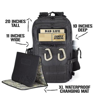 <span class=keywords><strong>Sac</strong></span> à dos pour homme en polyester imperméable de grande capacité, style tactique élégant, <span class=keywords><strong>sac</strong></span> de voyage, <span class=keywords><strong>sac</strong></span> à langer pour homme, <span class=keywords><strong>papa</strong></span>, utilisation en maternité - Product Image 3