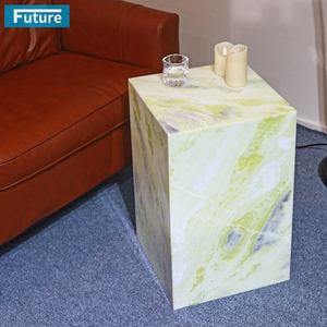 Kích thước nhỏ 100% ánh sáng tự nhiên màu xanh lá cây đá cẩm thạch đá bảng bên cho căn hộ biệt thự khách sạn phòng khách đồ nội thất trong nhà trang trí nội thất - Product Image 2