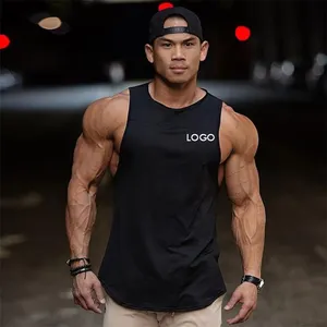 Camiseta sin mangas de secado rápido para gimnasio y Fitness con logotipo personalizado, ropa deportiva para gimnasio para hombre