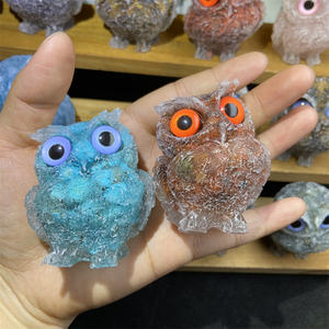 도매 수지 공예 수지 조각 동물 작은 올빼미 입상 수지 올빼미 방 장식 - Product Image 2