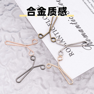 Clip de serrage en U, simple, doré, argenté et noir, avec boule en acier pour ajustement de vêtements, boucle de fixation de ceinture en métal - Product Image 4