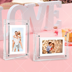 Cadre photo numérique transparent en acrylique de 7 pouces, <span class=keywords><strong>NFT</strong></span> coloré, haut de gamme, lecteur d'album électronique numérique, lecture vidéo en mouvement - Product Image 6