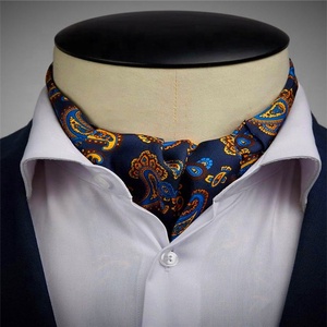 Cravate <span class=keywords><strong>Ascot</strong></span> pour homme en jacquard tissé à motifs floraux paisley, prix bas personnalisé - Product Image 6