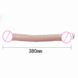 Jouets sexuels réalistes en gelée à double extrémité pour la masturbation lesbienne, gays, lesbiennes, gode réaliste à double extrémité - Product Image 4