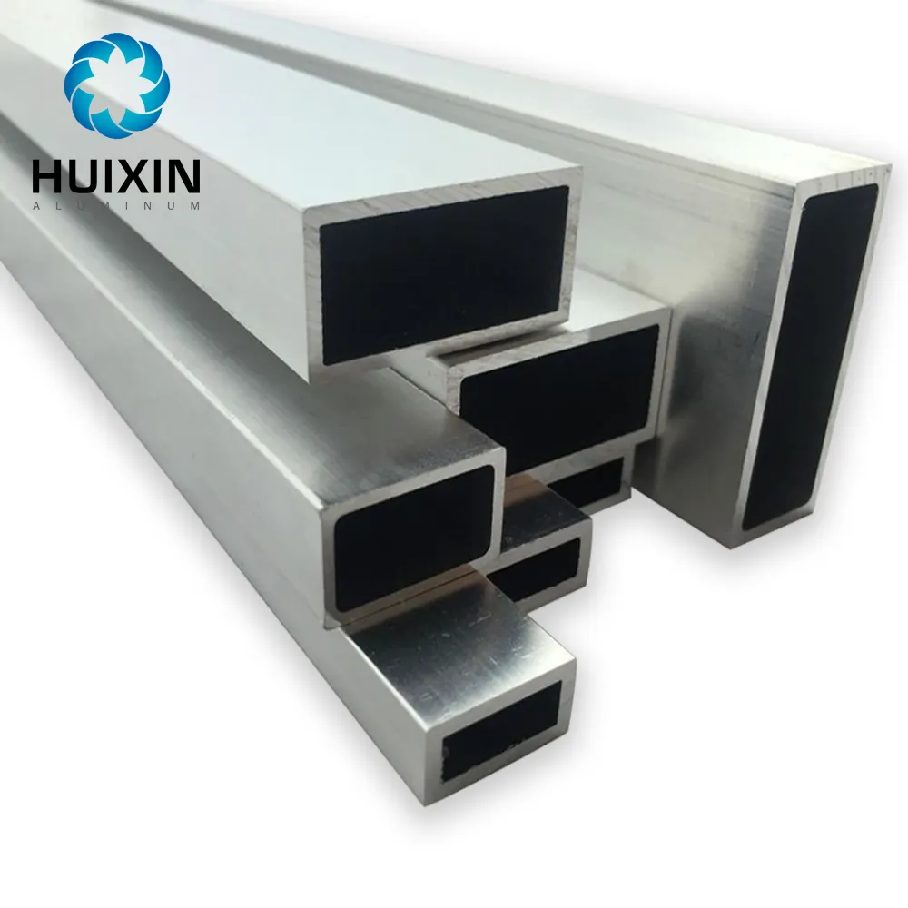 Tubo de alumínio retangular, perfil de alumínio quadrado