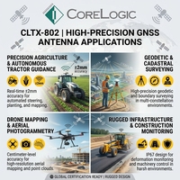 Antena Externa GNSS de Cuatro Sistemas CLTX-802, Precisión de Centro de Fase de ±2 mm, Antena GPS BeiDou GLONASS para Monitoreo Sísmico
