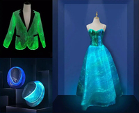 Textiles de Fibra Óptica LED Luminosos para Gorras y Mascarillas, Tela de Fibra Óptica