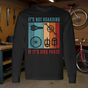 Camiseta de manga larga para mecánico de bicicletas, diseño gráfico de piezas de bicicleta, ropa unisex - Product Image 3