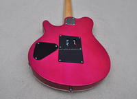 Flyoung Rose Red 6 Senar Gitar Elektrik M dengan Floyd Rose Bridge dan Veneer Maple
