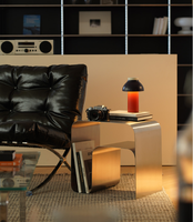 Petite table basse Alien en acier inoxydable, mobilier moderne pour salon, rangement sûr et durable
