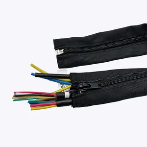 Lengan tekstil beritziplengan pelindung Harness kawat otomotif lengan pelindung