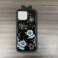 Coque de téléphone en TPU avec motif floral et papillon pour iPhone 17 16 15 14 13 12 11 et Samsung A53 A52 A17 A16 A07 A06 A15 A05