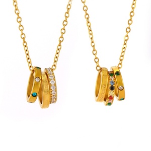 Joyería Impermeable Chapada en Oro de 18k, Collar de Acero Inoxidable de Alta Calidad para Mujer - Product Image 1