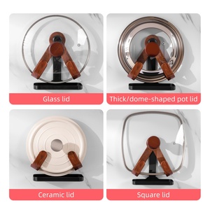 Wall-Mounted Space Saving <b>Kitchen</b> Organizer Punch-Free Household Rotating Pot Lid Storage <b>Rack</b> for Home Use - Product Image 4