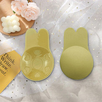 Cache-tétons réutilisables sans colle, autocollants, en silicone opaque couleur chair, avec logo personnalisé, pour soutien-gorge adhésif