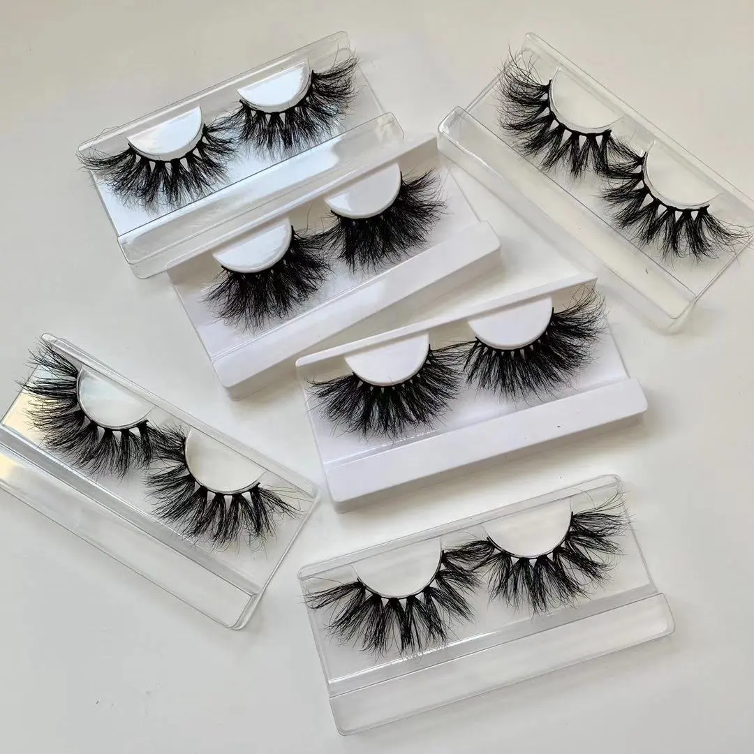 Wholesale 3D Mink Lashes 25mm Lash Handmade Fake Eyelash With Lash Box