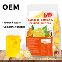 Op maat gemaakte logo premium kwaliteit gemengde afslankhulpmaaltijd, smaakvolle gedroogde fruitthee, kumquat, citroen, passievruchtthee