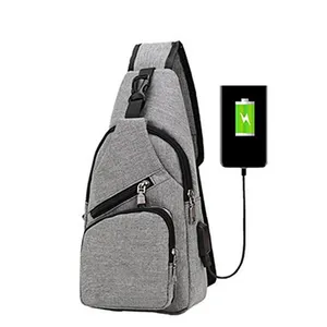 กระเป๋าเป้เดินทางทันสมัยดีไซน์ใหม่กระเป๋าสะพายมีสายสะพายรับน้ำหนักพร้อมที่ชาร์จ USB สำหรับผู้ชายและผู้หญิง