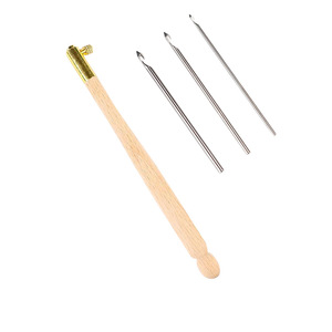 ฝรั่งเศส<span class=keywords><strong>ย้อน</strong></span>กลับปักโครเชต์ที่มีด้ามจับไม้และลูกปัดเลื่อมทรงกลมเข็มด้านหน้าและด้านหลัง - Product Image 5