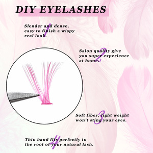 Colorful Lash <b>Extension</b> D Curl Lash Clusters Faux <b>Mink</b> <b>Eyelashes</b> Fluffy Colored Cluster Lashes Vendor - Product Image 6