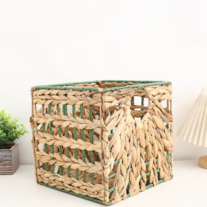 Çevre Dostu El Yapımı Doğal Su Sümbülü İstiflenebilir Asılı Banyo Hasır Sepetleri Modern Ev Düzenlemesi İçin - Product Image 4