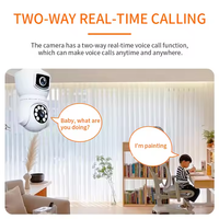 E9 Caméra de sécurité intérieure sans fil IP66 4MP H.265 CCTV Support 128GB TF Card Camera Ampoule Caméra réseau