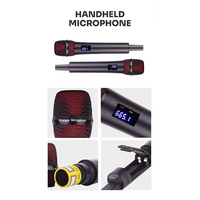 Mikrofon XLR Studio portabel profesional, mikrofon UHF genggam & Lavalier nirkabel dengan pola Cardioid Polar untuk pertunjukan panggung