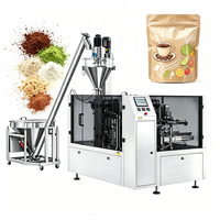 Machine d'emballage automatique rotative pour sachets préformés à fermeture éclair, pour farine de maïs, matcha, poudre de cacao