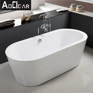 Vasche da bagno autoportanti per vasche da bagno con superficie solida per adulti in acrilico di alta qualità
