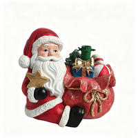 Base Decorativa para Árbol de Navidad con Figura de Muñeco de Nieve y Papá Noel, con Bolsa de Regalos, Marca MGO