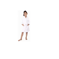 Bata de Baño de Felpa Suave 100% Algodón Puro para Niños de 4 a 6 Años con Tela Absorbente de Secado Rápido
