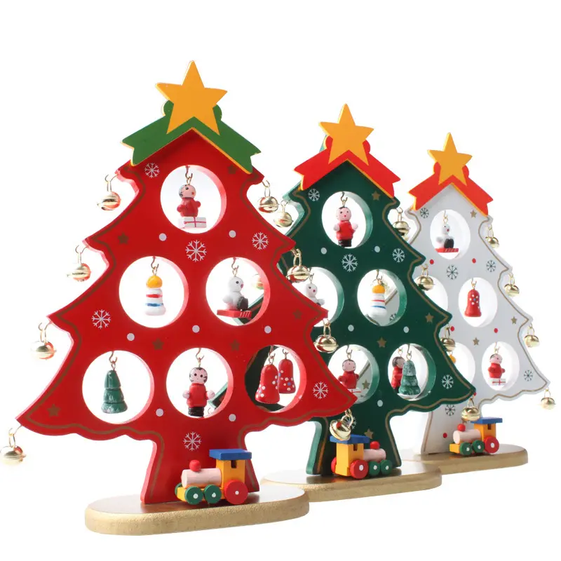 Creative Children's Party Gifts Small Christmas Tree Table Ornaments Wooden Christmas Decoration