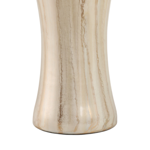 Vaso da terra allungato in vetro moderno ed elegante con finiture metalliche per l'arredamento del soggiorno. - Product Image 5