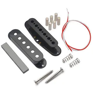 DIY Teile Kits für die Herstellung von Gitarren Pickup von ST E-Gitarre Single Coil Pickup Spule/Abdeckung/Keramik Bar/Kabel/Pole Mutil Farbe