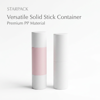 Stick déodorant double embout 5g+5g format voyage, rechargeable, en plastique PCR 12g, vide, pour crème blush et illuminateur