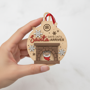 Christmas Countdown <b>Calendar</b> Wooden Pendant Holiday Home Decor Xmas Tree Hanging Ornament Winter Festival Gift Family Decor - Product Image 3
