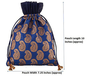 Petite pochette cadeau à cordon, magnifique emballage pour bonbons, sac à poussière de luxe en tissu pour bijoux - Product Image 6