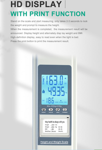 高性能、低価格、高水準の2in1ボディBT電子デジタル身長計・体重計 - Product Image 4