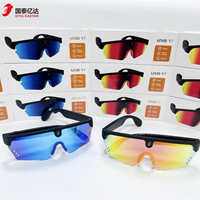 Lunettes de cyclisme intelligentes coupe-vent avec appels mains libres, haut-parleurs audio stéréo, protection UV, étanches IP65 et assistant IA