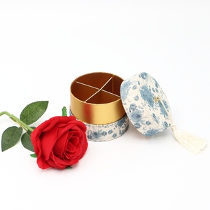Wholesale Biodegradable Custom Luxury Velvet Candy <b>Gift</b> Cardboard <b>Box</b> Ribbon Wedding <b>Round</b> Tube <b>Gift</b> <b>Box</b> for Guest Package - Product Image 3