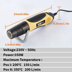 Mini Pistola de Calor HYA1002.1 de Calentamiento Rápido con 2 Ajustes de Temperatura para Manualidades y Tubos Termocontraíbles - Product Image 4