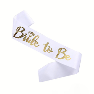 Fascia con Scritta '<span class=keywords><strong>Bride</strong></span> <span class=keywords><strong>to</strong></span> Be' in Lamina d'Oro, Fascia '<span class=keywords><strong>Team</strong></span> <span class=keywords><strong>Bride</strong></span>' per Addio al Nubilato, per Sposa e Damigelle - Product Image 1