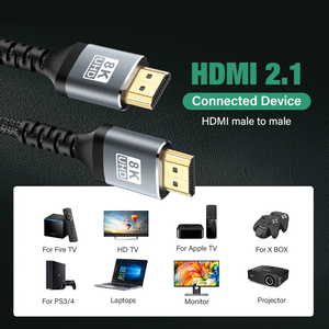 Câble <span class=keywords><strong>HDMI</strong></span> 2.1 8K 48 Gbps 8K 60 Hz 4K 120 Hz <span class=keywords><strong>HDMI</strong></span> vers <span class=keywords><strong>HDMI</strong></span> pour HDTV PC Ordinateur portable Projecteur PS5 Moniteur TV BOX - Product Image 6