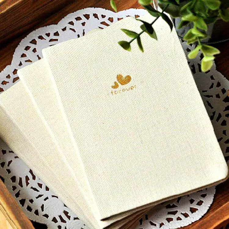 Jurnal menulis sampul keras produsen profesional untuk Notebook komposisi kustom untuk jurnal Notebook kain Linen pria wanita