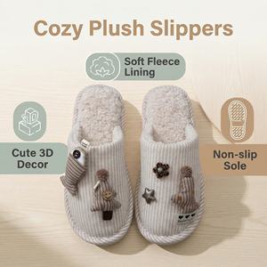 Pantuflas Unisex de Piel Sintética para Interiores/Exteriores, Antideslizantes, Impermeables, Transpirables y Cálidas para Invierno - Product Image 5