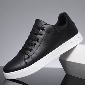 Plus-size Men's Fashion New Trendy Summer Autumn Leather Shoes Anti-Slippery Casual Loafers <b>Flats</b> Lace-Up Skate Shoes - Product Image 2